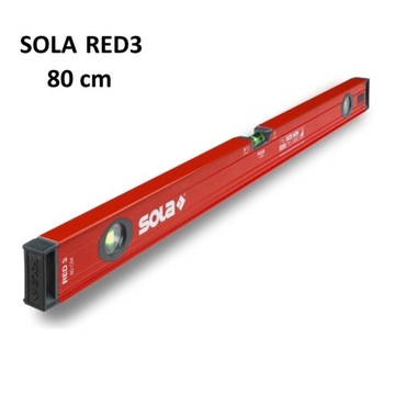 Poziomica aluminiowa SOLA RED 3 długość 80 cm