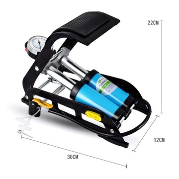 МОЩНЫЙ ДВУХПОРШНЕВОЙ НОЖНОЙ НАСОС ДЛЯ АВТОМОБИЛЯ И ВЕЛОСИПЕДА