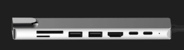 адаптер-концентратор, разветвитель USB-C, кабель HDMI SD RJ45 — MACBOOK 8in1
