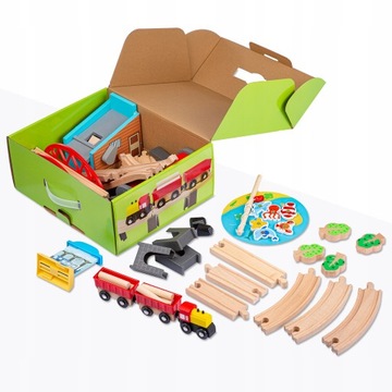 ДЕРЕВЯННЫЙ ПОЕЗД С ПОЕЗДОМ ЛОКОМОТИВ ДЕРЕВЯННЫЕ ГУСЕНИЦЫ ВАГОН МОСТ ЛЕСОПИЛКА