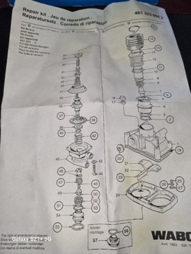 Wabco 4613230062 Zestaw naprawczy, zawór hamulca DAF,IVECO
