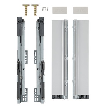 СИСТЕМА КОРОБКИ Низкий ящик TB10-300 серый PUSH-OPEN AMIX + монтаж