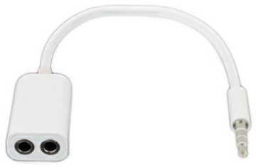 Adapter MiniJack 4PIN M - 2x MiniJack 3PIN 3.5mm