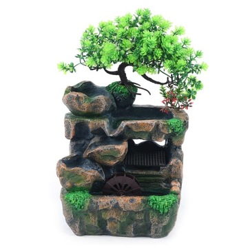 настольный фонтан-водопад со светодиодной подсветкой