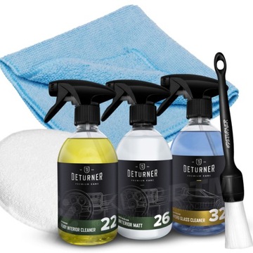 DETURNER SET MATT zestaw do wnętrza auta 3x500ml