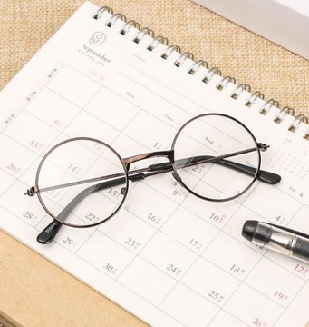 ДЕТСКИЕ СЕРЕБРЯНЫЕ ОЧКИ, КРУГЛАЯ ОЧКИ, ЛЕНОНК