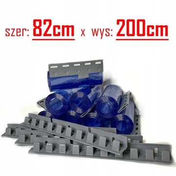 Kurtyna paskowa uchwyt wieszak z PCV 82x200