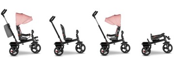 ТРЕХКОЛЕСНЫЙ ВЕЛОСИПЕД 2в1, ПОВОРОТНЫЙ, РЕГУЛИРУЕМЫЙ, С КОЗЫРЕКОМ LIONELO HAARI