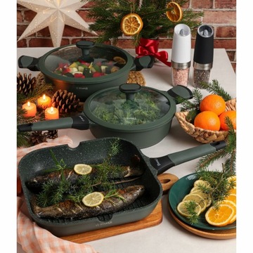 Гранитная сковорода Starke Pro Viridi, глубина 28 см.