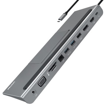 Stacja dokująca Unitek Podstawka 11w1 USB TypC 85W PD HDMI DP VGA RJ45 SD