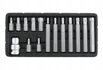 Klucze specjalne torx komplet 15 sztuk T20-T55
