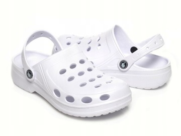 KLAPKI BASENOWE KROKSY CHODAKI DLA MEDYKÓW BIAŁE