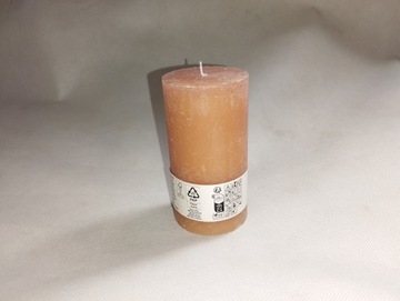 Świeca prosta 6,8x13 cm CANDRA CANDLE bezzapachowa pomarańczowa 43h