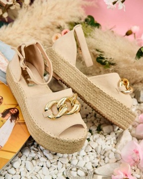 БЕЖЕВЫЕ ЖЕНСКИЕ ЭСПАДРИЛЬИ AMOSSE 40