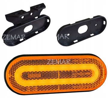 OBRYSÓWKA LAMPA OBRYSOWA LED BOCZNA Z WIESZAKIEM FT-072 Z NEON ODBLASK