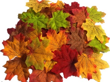 LIŚCIE KOLOROWE KLONU LISTKA MATERIAŁOWE JESIENNE