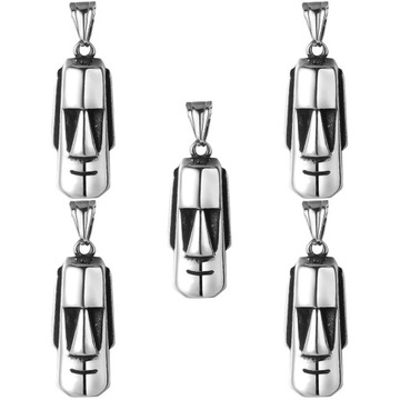 Мужское колье с эстетической статуей Моаи