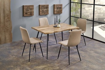 STÓŁ 80X120 DĄB NATURALNY / CZARNY LARSON LOFT