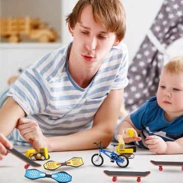 МИНИ-СКЕЙТБОРД-ВЕЛОСИПЕД С ФИНГЕРБОРДАМИ, НАБОР 18 ШТ.