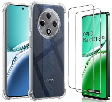 Etui A-SHOCK do OPPO Reno 12 F / FS 5G| WZMACNIANY CASE + 2x SZKŁO 9H