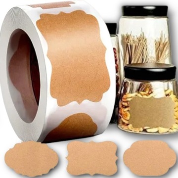 НАКЛЕЙКИ НА БАНКИ ДЛЯ СПЕЦИЙ САМОКЛЕЯЩИЕСЯ БАНКИ БЕЗ ПЕЧАТИ 300 шт.