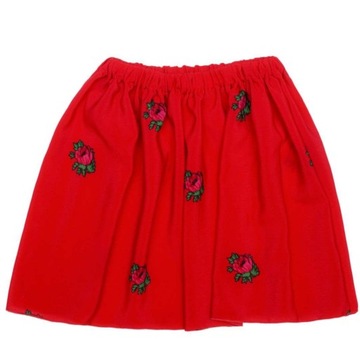 LUDOWA spódniczka GÓRALKA krakowianka czerwona 128