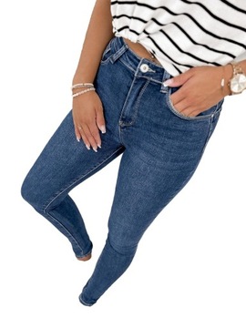 Spodnie Damskie Jeans Wysoki Stan Wyszczuplające rurki TRANG JEANS Rozm. 36