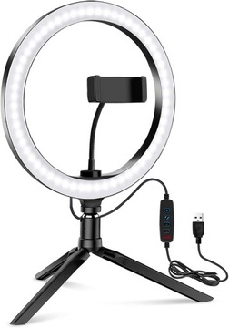 Lampa pier?cieniowa LED do selfie 10 cali z uchwytem na telefon