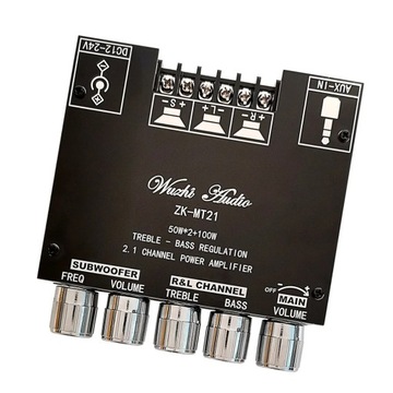 Усилитель BT 2x 50 Вт + 100 Вт Сабвуфер Регулировка звука