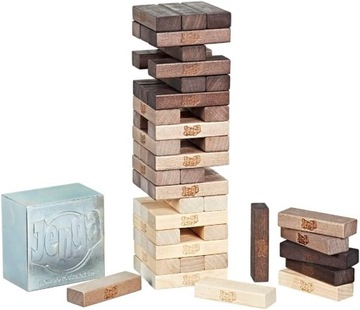 HASBRO GRA JENGA RUSTIC 54 KLOCKI DO BUDOWY + CYNKOWA PODSTAWA C2314