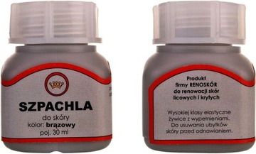 G12-76 BRĄZOWA Szpachla do naprawy skóry RENOSKÓR Żywica Gips PŁYNNA SKÓRA