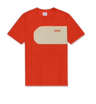 MINI OE T-shirt męski okrągły dekolt czerwony rozmiar M