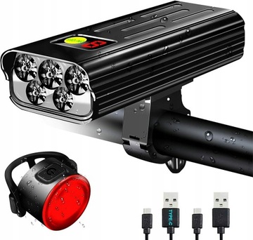 Oświetlenie rowerowe Retoo 23232 5000 lm USB