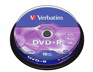 Verbatim DVD+R 16X 4.7GB Branded