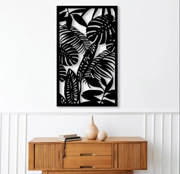 Ажурная картина Настенное украшение Панно Листья 3D