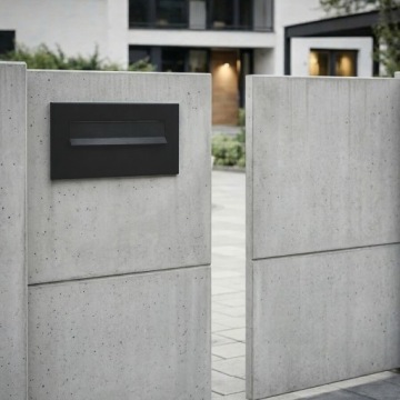 LETTER BOX C4 LARGE, матовый черный + 3 ключа