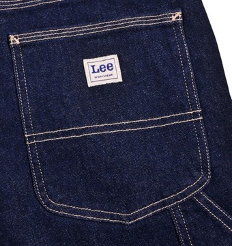 LEE spodnie HIGH wide BLUE jeans CARPENTER W28 L31