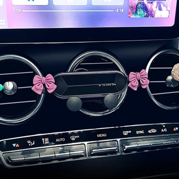 Очаровательный универсальный автомобильный держатель для телефона с бантиком и мультяшным бриллиантом Gravity B GPS-подставка