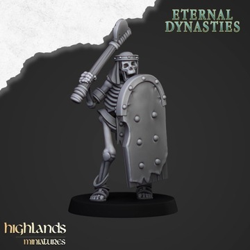 Ancient Skeleton with Hand Weapon #2 Highlands Miniatures