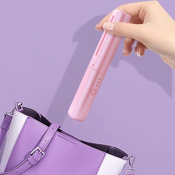 Bezprzewodowa prostownica do włosów przeciw oparzeniom z 3 regulowanymi temperaturami Różowa