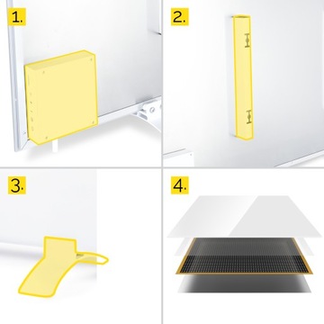 Szklany Grzejnik na podczerwień Yoer 400W Elektryczny Promiennik Łazienkowy