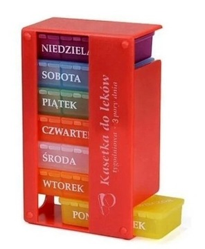 POJEMNIK KASETKA PUDEŁKO NA LEKI TABLETKI 7 DNI E7