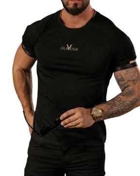 T-shirt męski OLAVOGA OVG czarny - XL