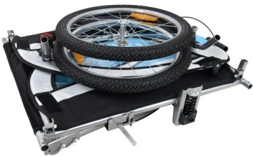 ВЕЛОСИПЕДНЫЙ ПРИЦЕП PRO 3в1, ШОК + СВЕТОДИОДЫ