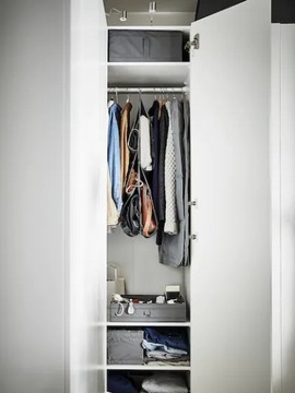 ИКЕА СКУББ Коробка с отделениями серый 44х34х11 см