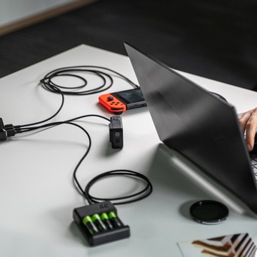 Комплект из 3 кабелей GC Ray USB-USB-C, 30 см, 120 см, 200 см, светодиодная быстрая зарядка 3.0