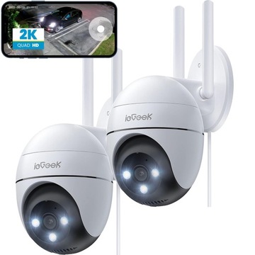 Kamera kopułkowa (dome) IP ieGeek ZS-GQ2 2K 3MPx 1296P 4x ZOOM 2szt 3 Mpx