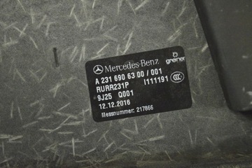 MERCEDES R231 SL400 2017 RHD ZADNÍ POLIČKA KUFRU KRYT NÁKLAD