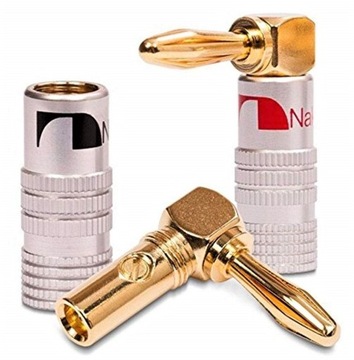 Угловые вилки для динамиков Nakamichi HQ типа «банан», 2 шт.