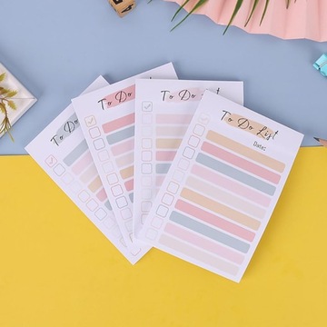 4 Tęczowe Karteczki Samoprzylepne Naklejki Notatki Biurowe Bloczki Do Notat